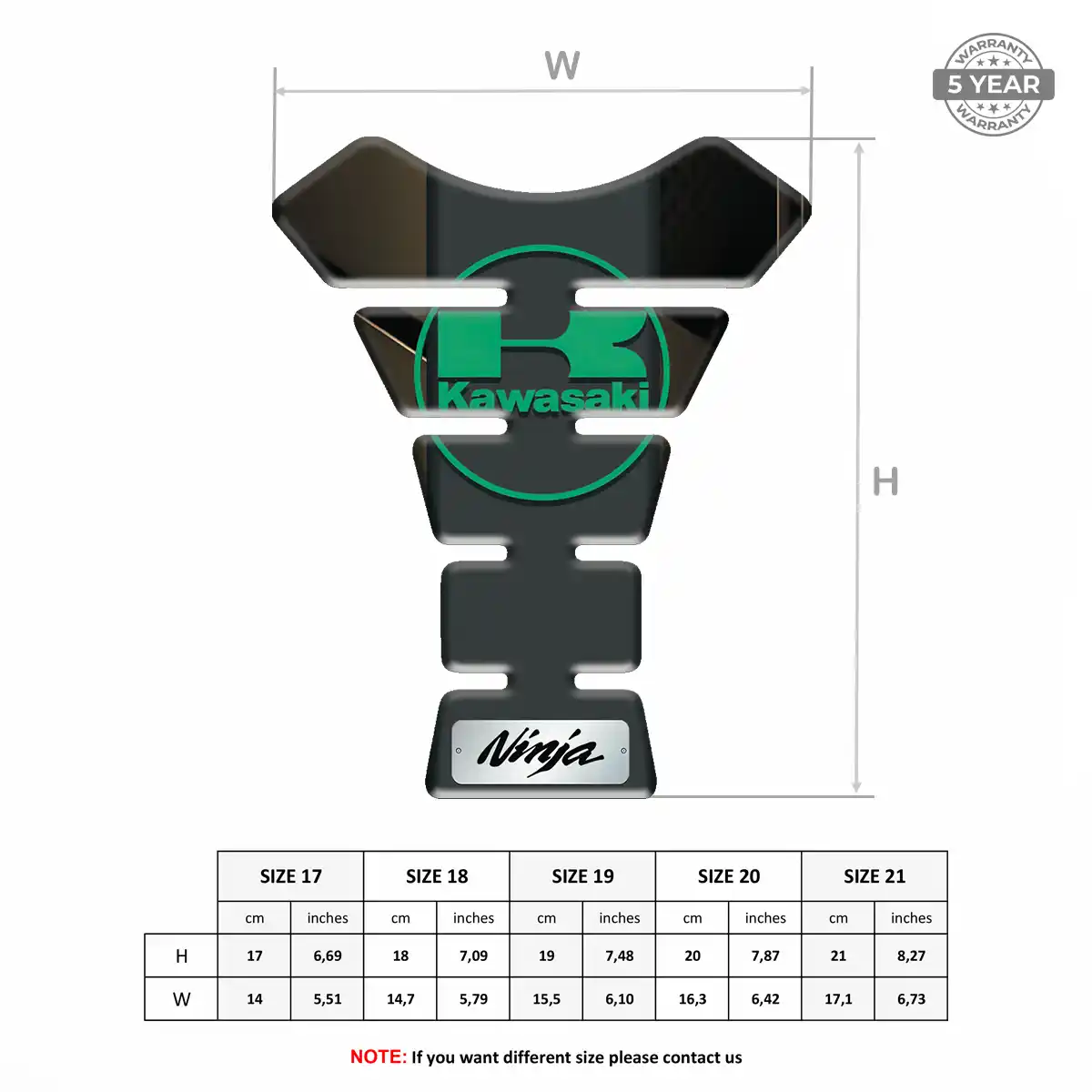 Kawasaki Tank Pad Guard Noble Edition