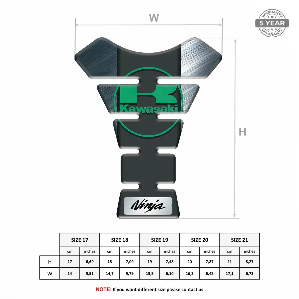 Kawasaki Tank Pad Guard Refined Design