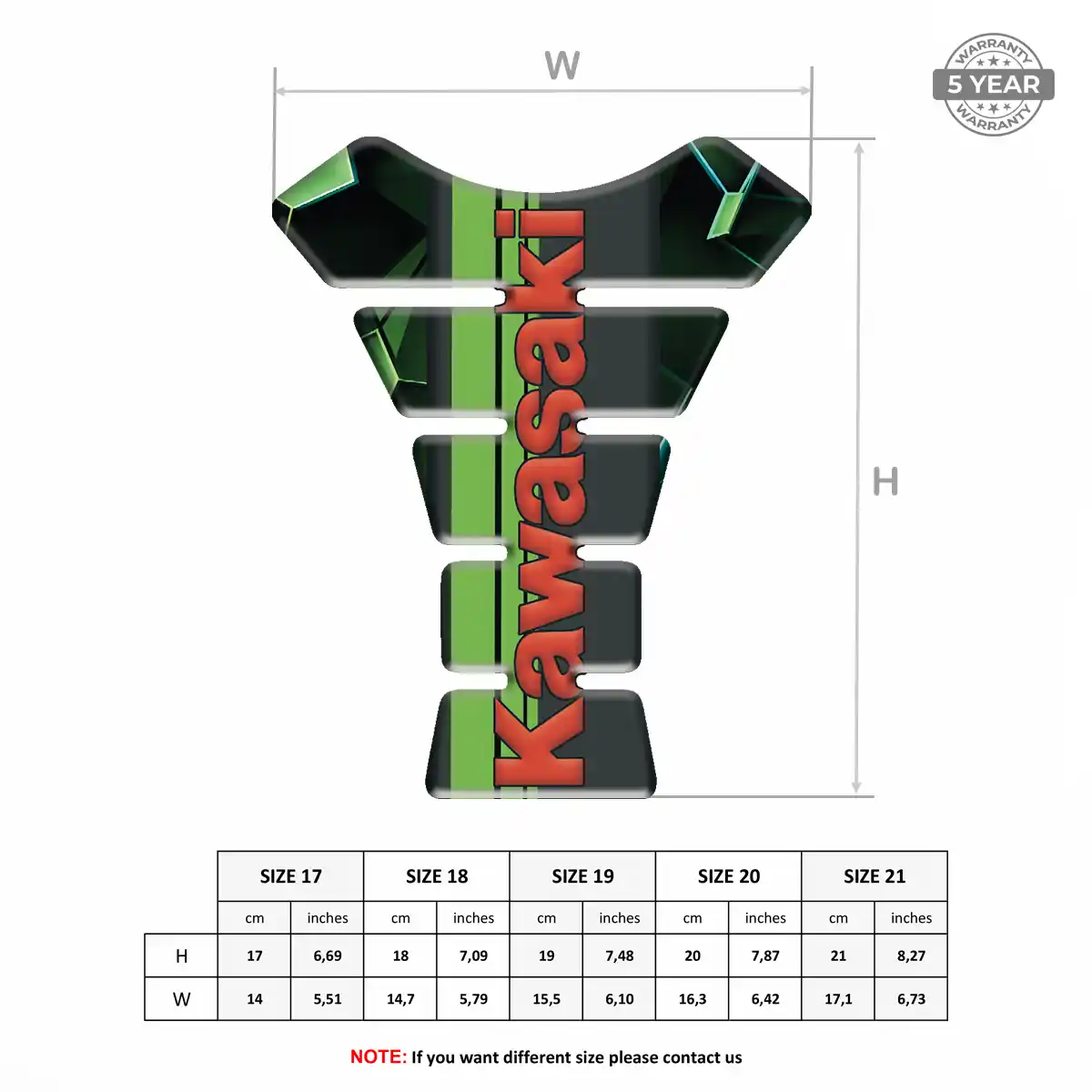 Kawasaki Tank Pad Motorbike Prestige Line