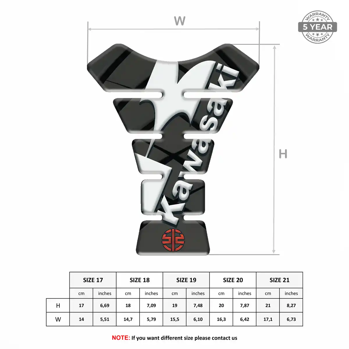 Kawasaki Tank Pad Motorbike Prime Quality