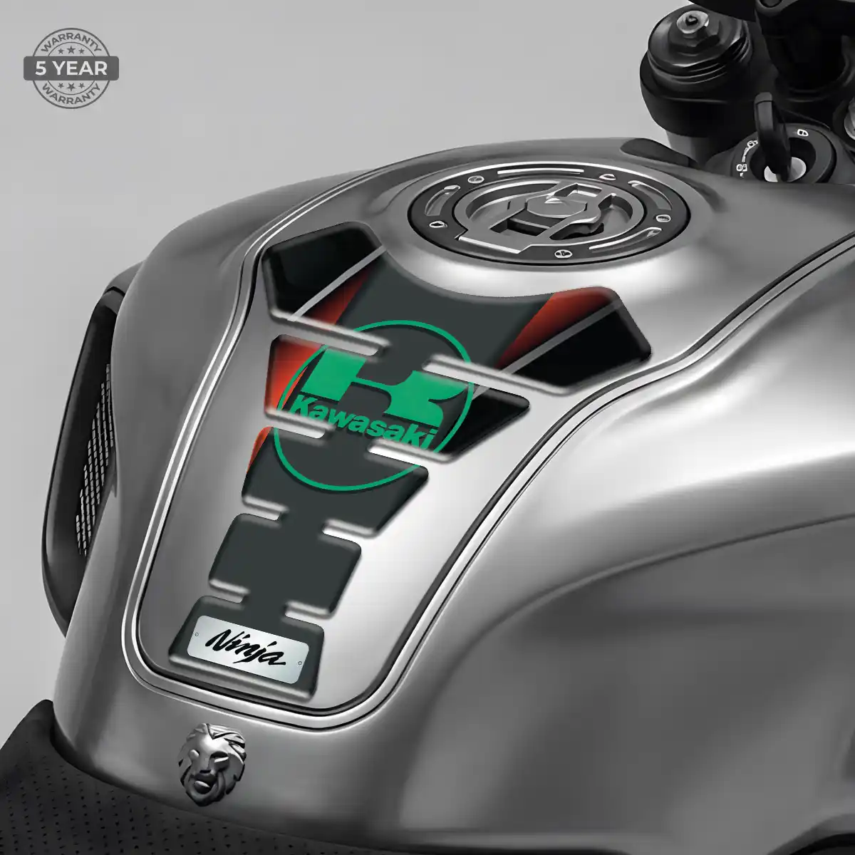 Kawasaki Tank Pad Motorbike Sleek Style