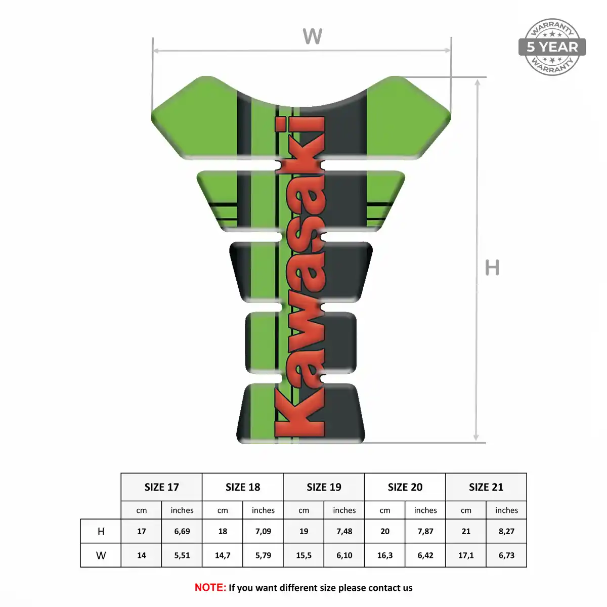 Kawasaki Tank Pad Motorcycle Refined Design