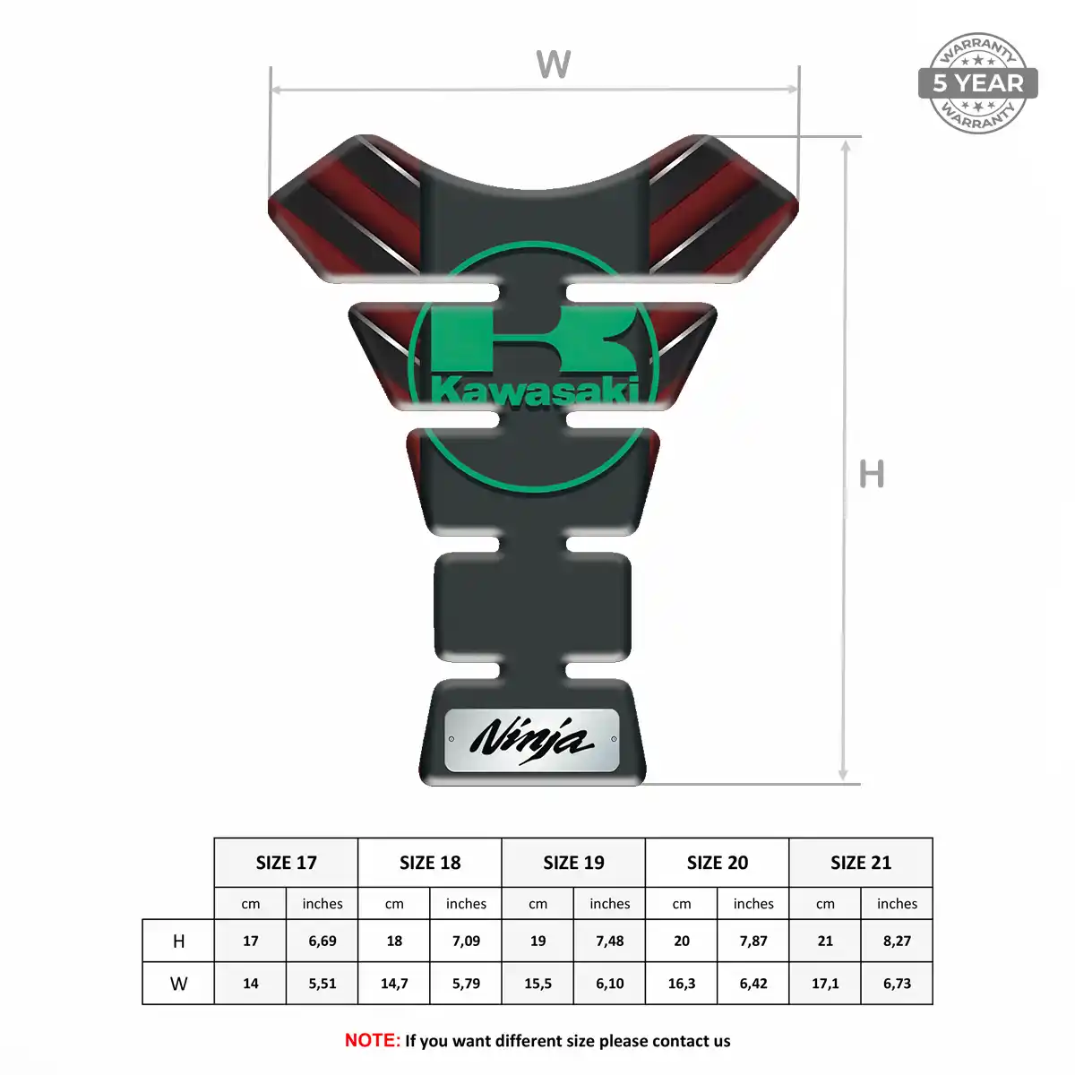 Kawasaki Tank Pad Protector Deluxe Edition