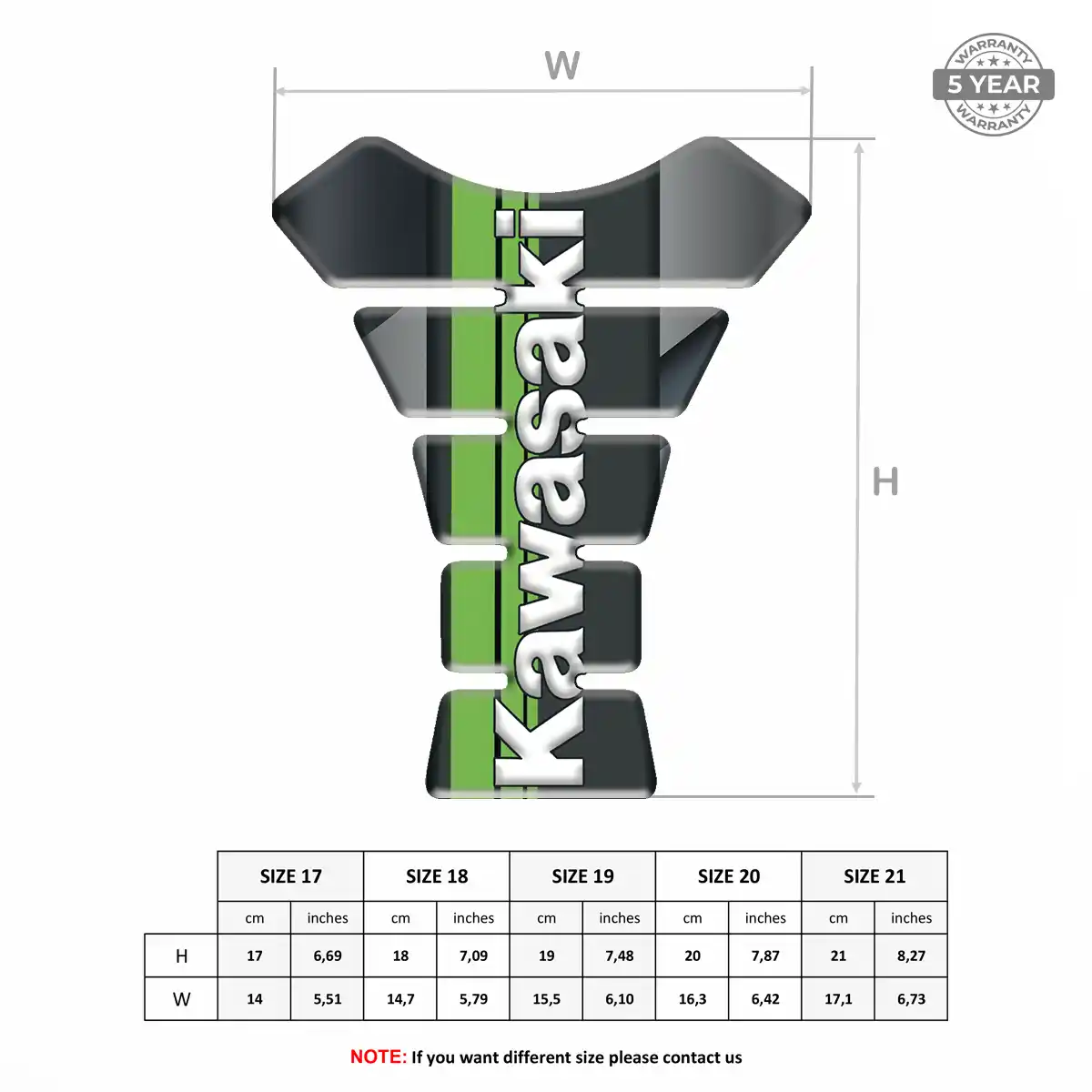 Kawasaki Tank Pad Protector Motorcycle Noble Edition