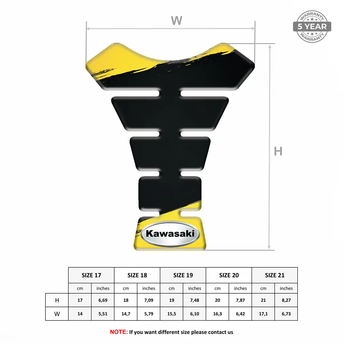 Kawasaki Tank Pad Protector Motorcycle Prime Quality