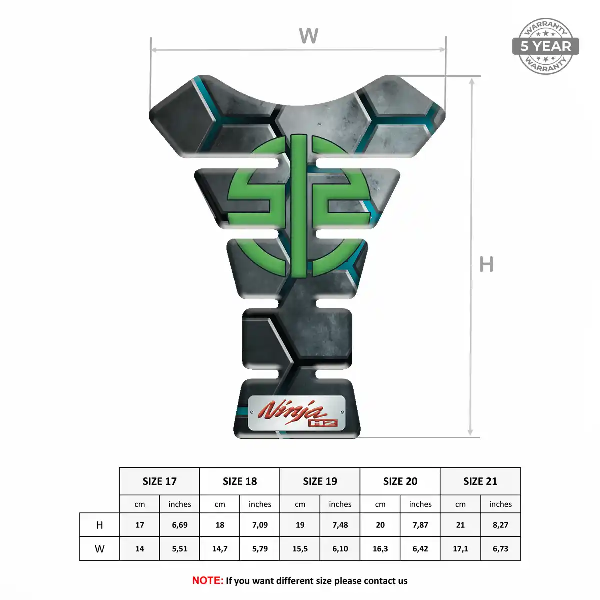 Kawasaki Tank Pad Protector Opulent Line
