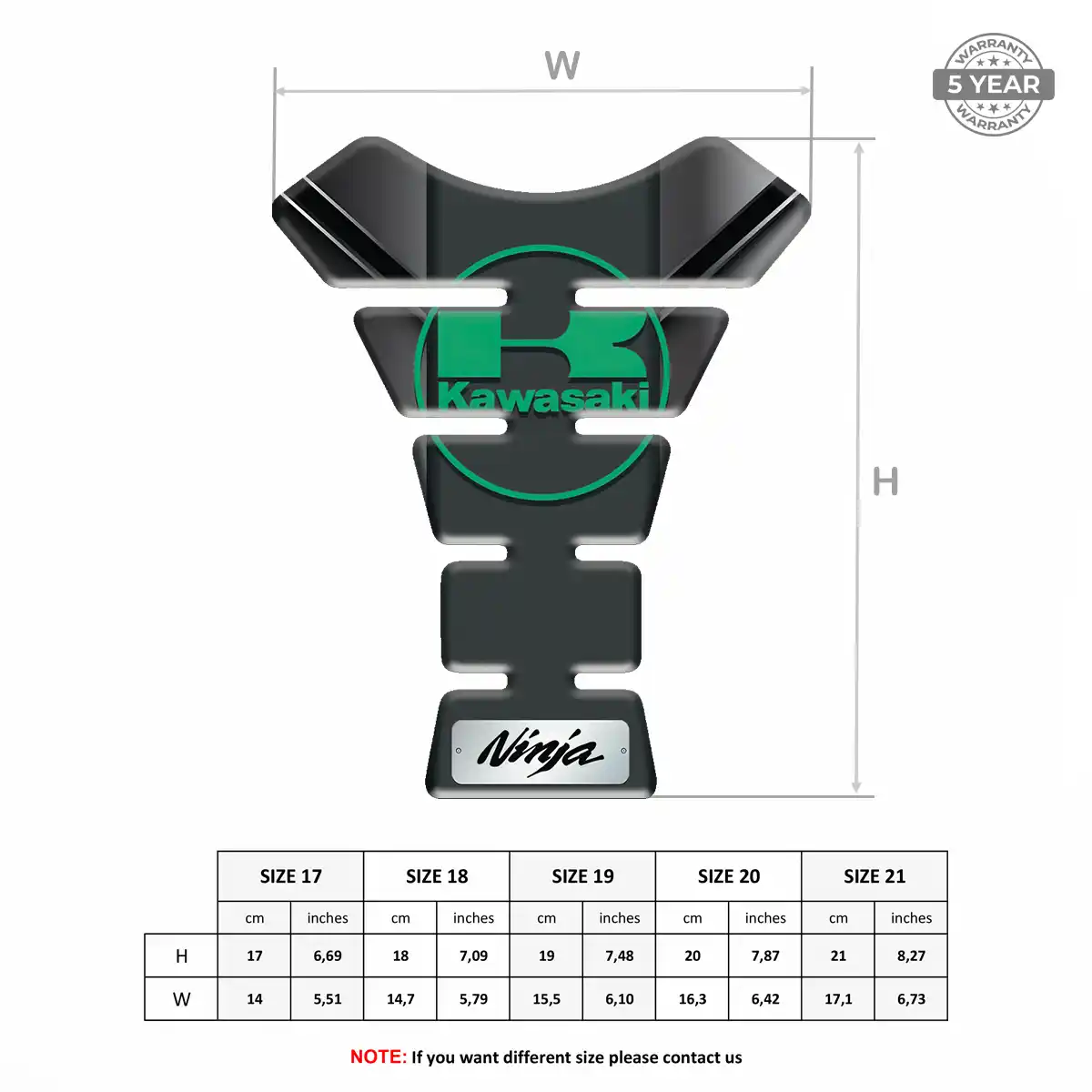 Kawasaki Tank Pads Fuse Motorbike Deluxe Edition