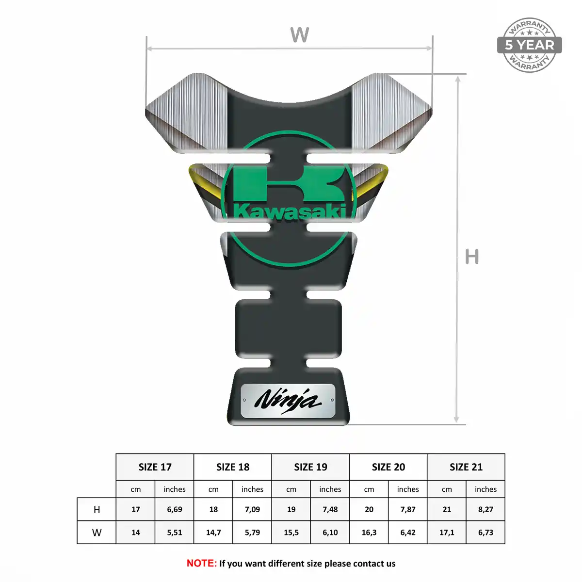 Kawasaki Tank Pads Fuse Motorbike Exclusive Series