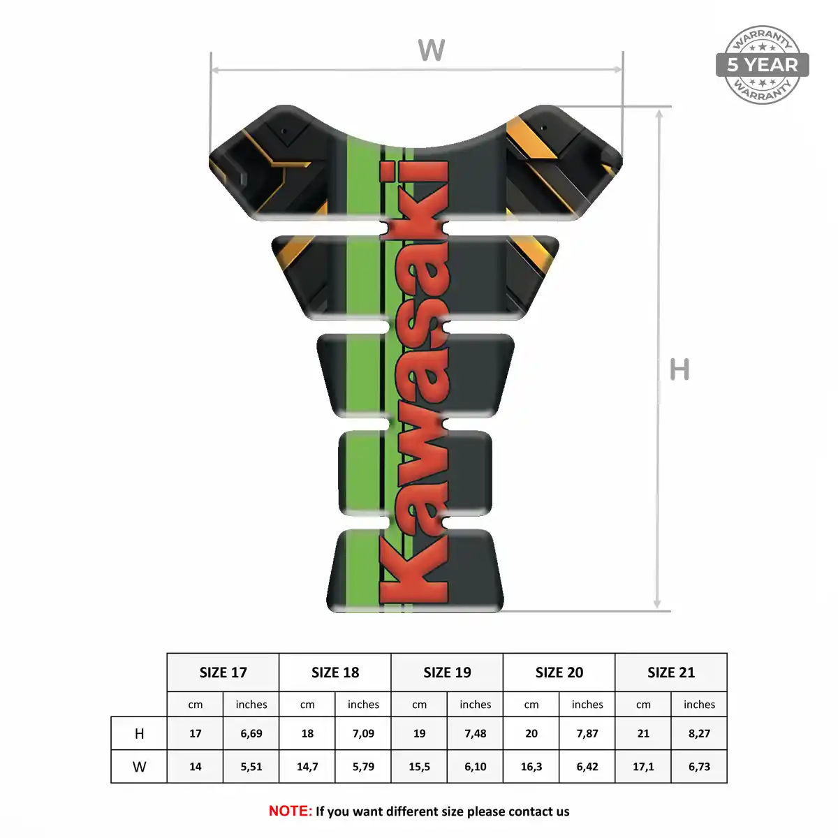 Kawasaki Tank Pads Fuse Motorbike Prestige Line