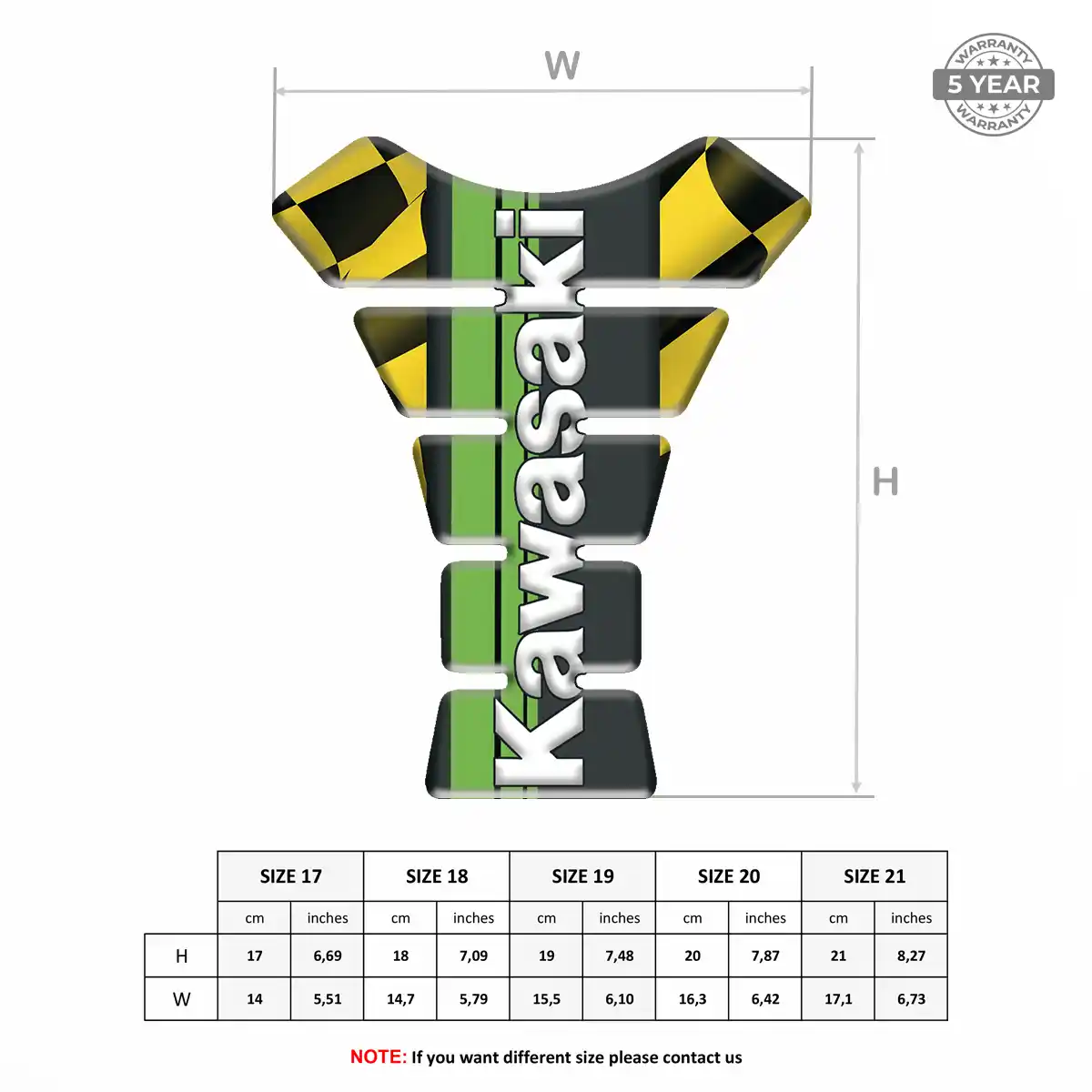 Kawasaki Tank Pads Fuse Motorbike Signature Grade