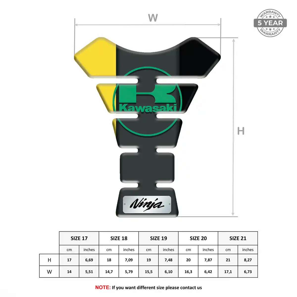 Kawasaki Tank Pads Fuse Motorcycle Noble Edition