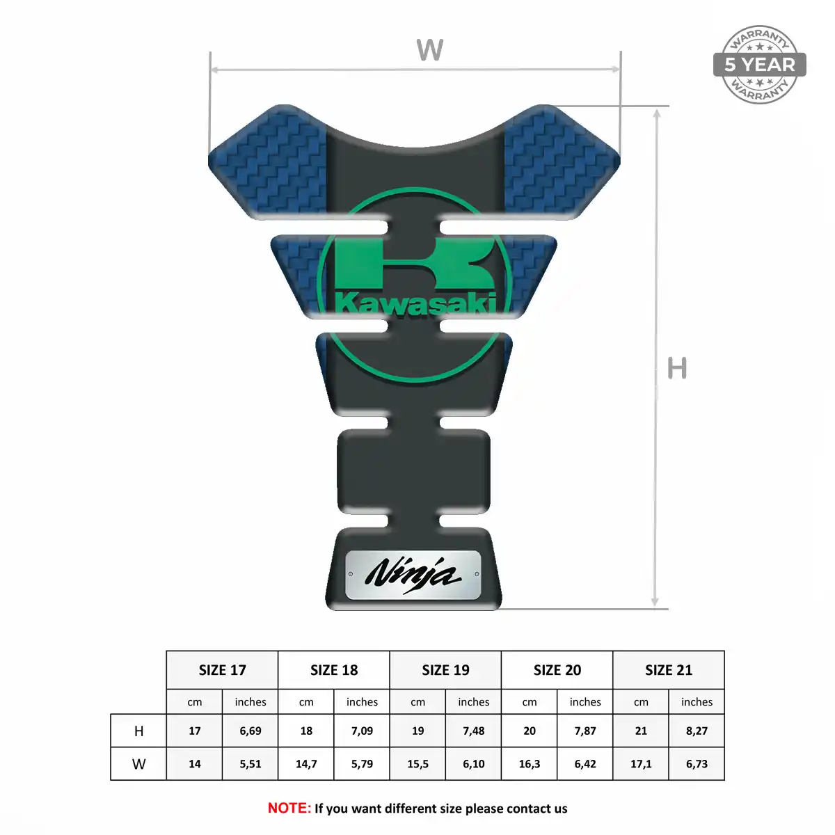 Kawasaki Tank Pads Fuse Opulent Line