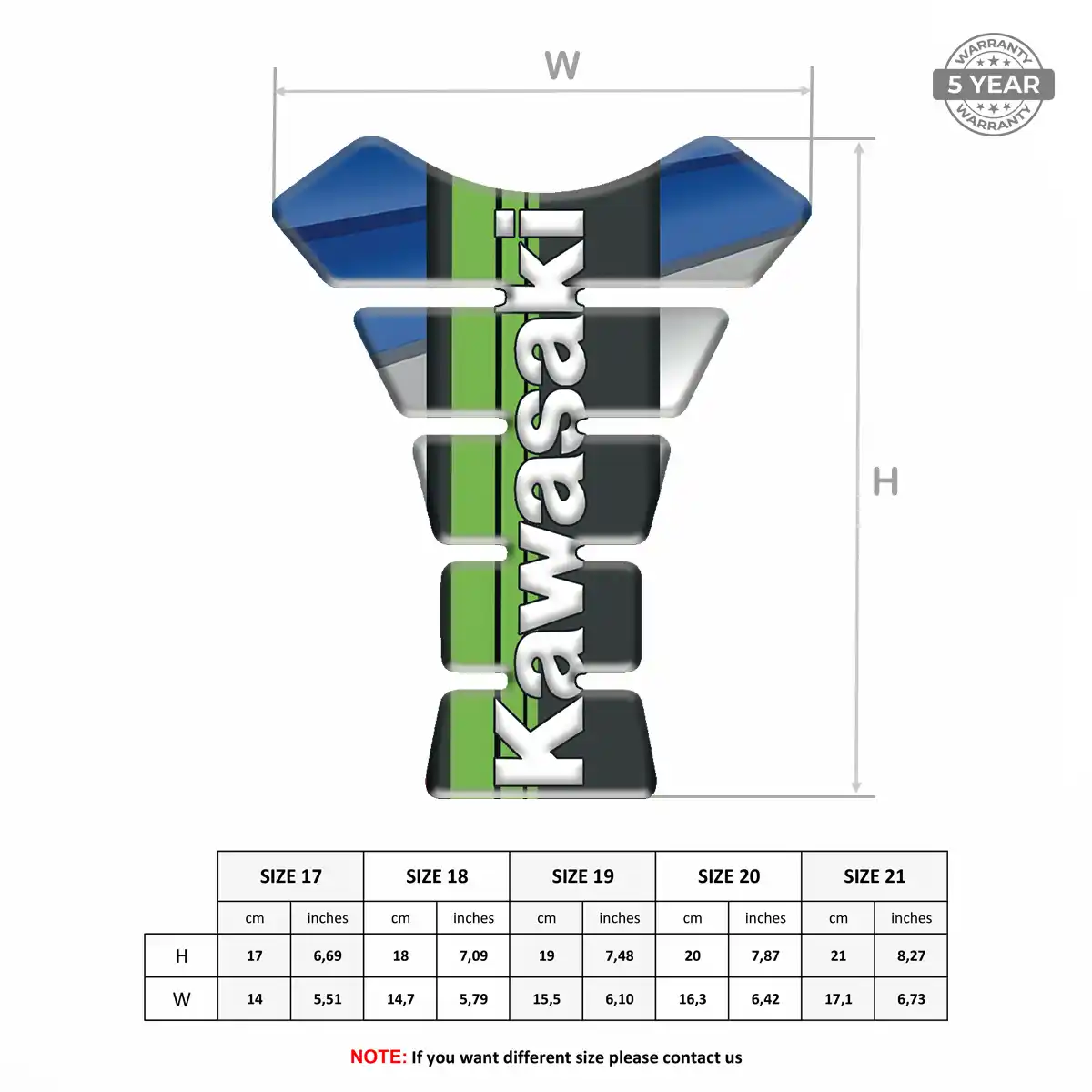 Kawasaki Tank Pads Fuse Refined Design