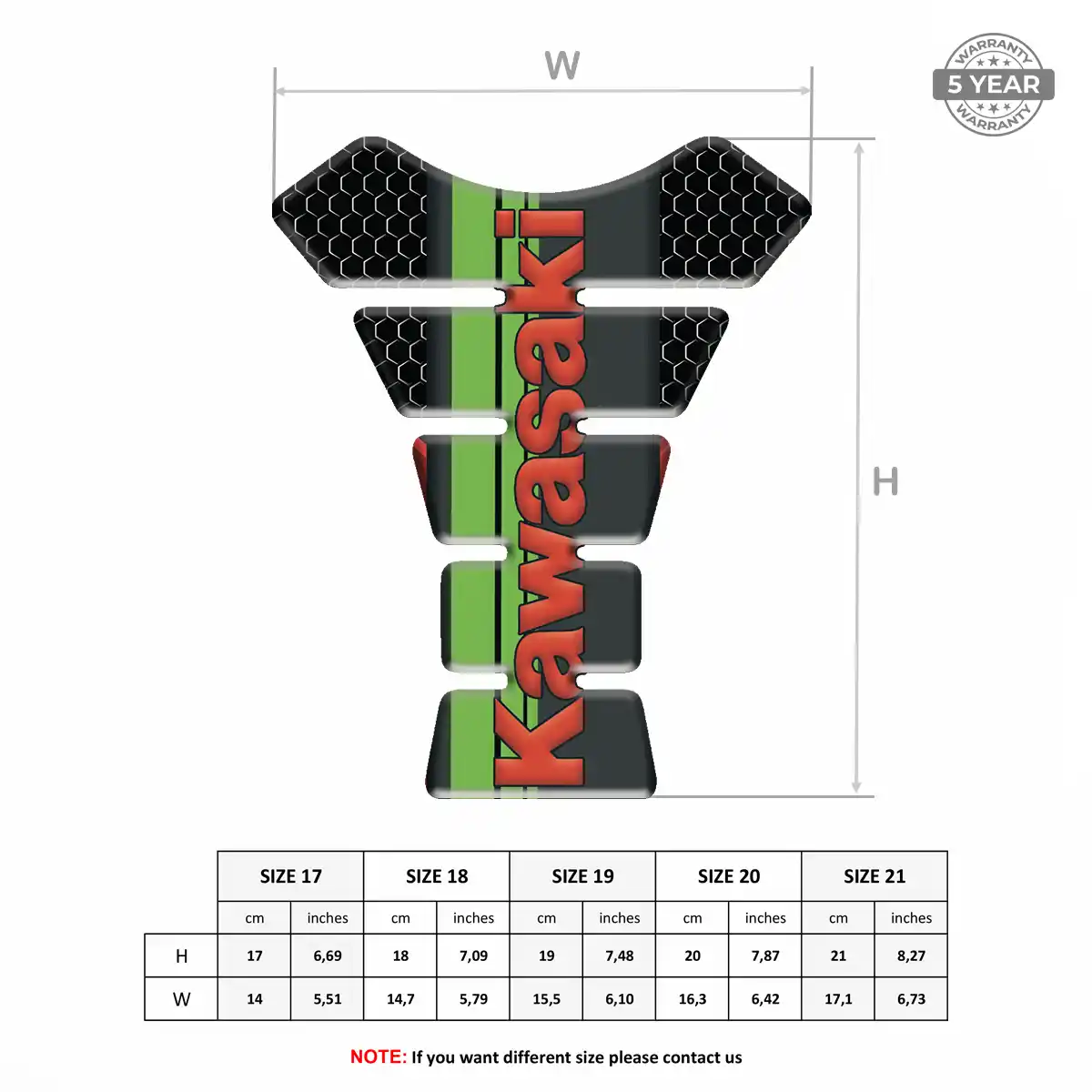 Kawasaki Tank Pads Fuse Sleek Style