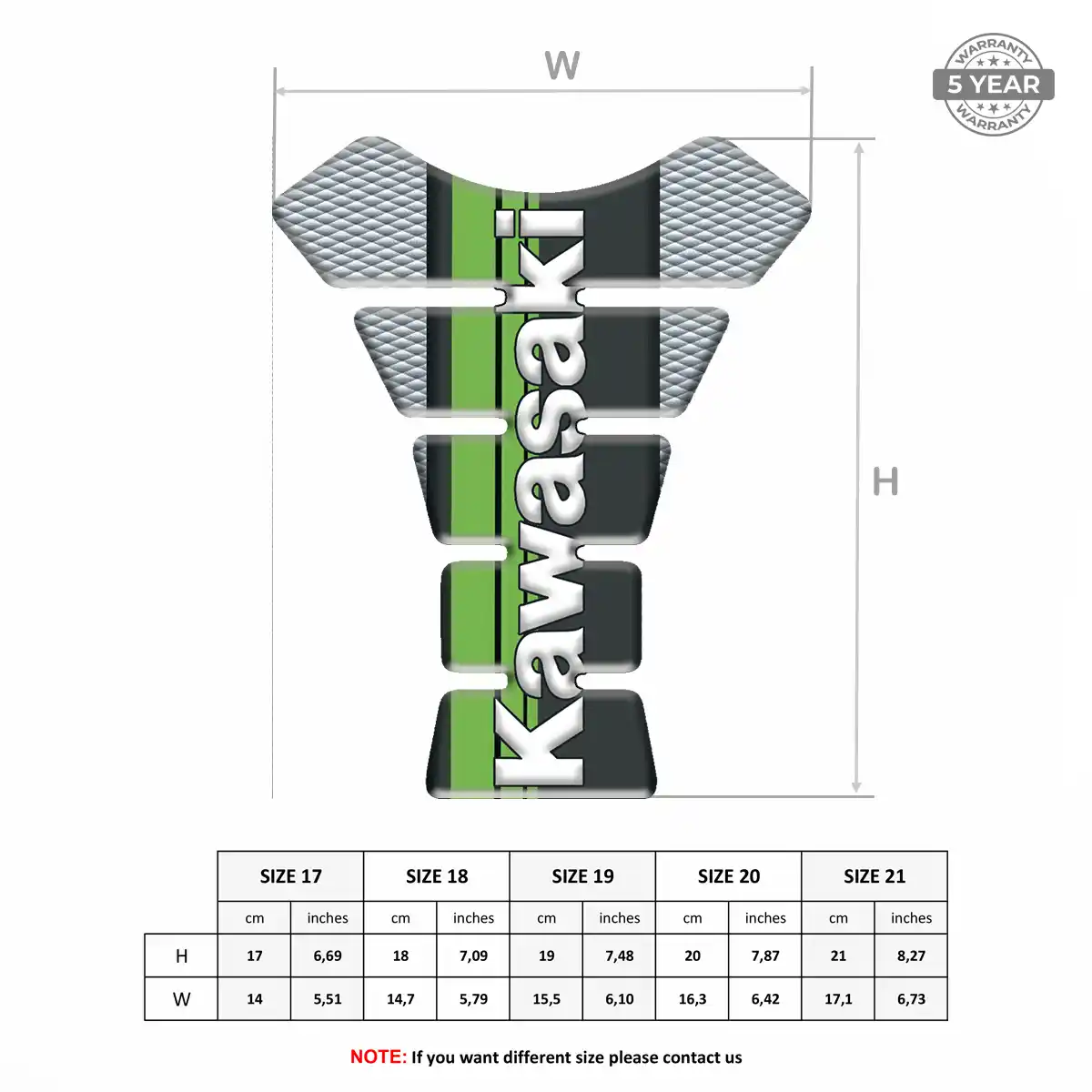 Kawasaki Tank Pads Guards Deluxe Edition