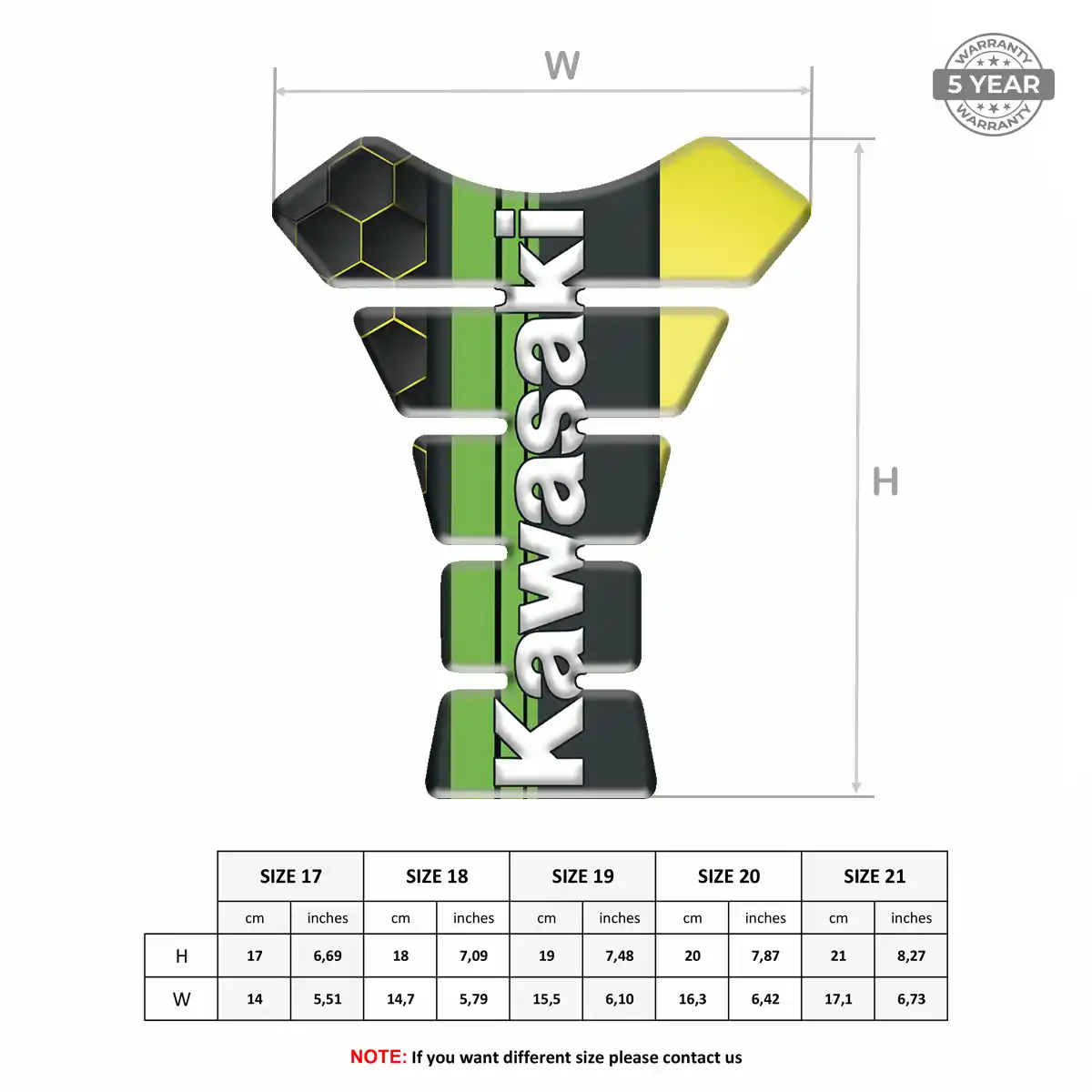 Kawasaki Tank Pads Guards Elite Finish