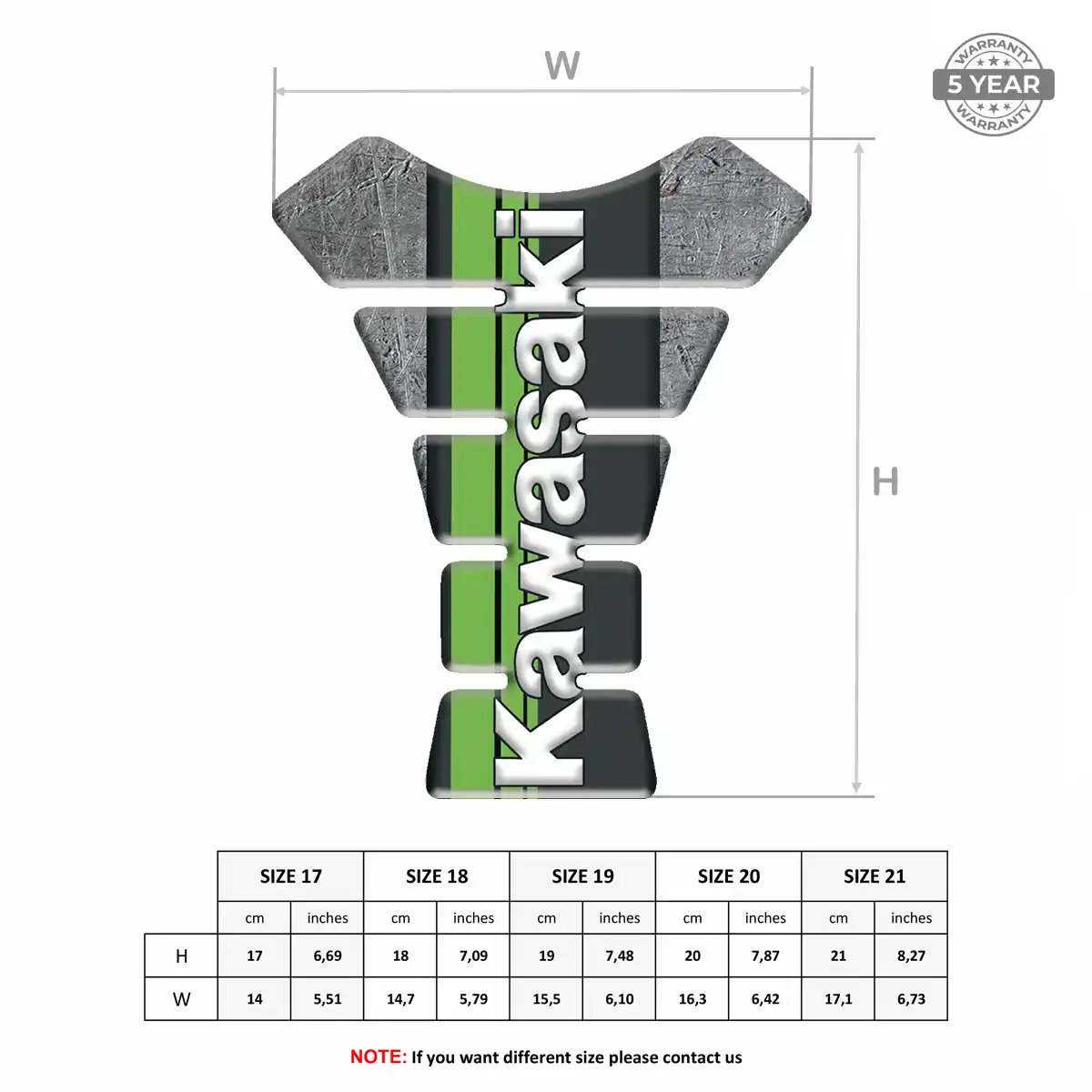 Kawasaki Tank Pads Guards Motorbike Deluxe Edition