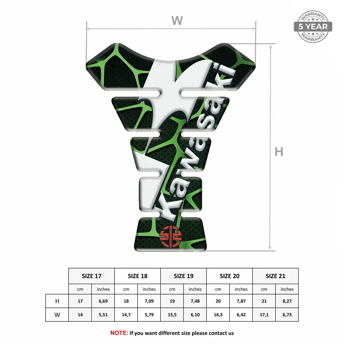Kawasaki Tank Pads Guards Motorbike Noble Edition