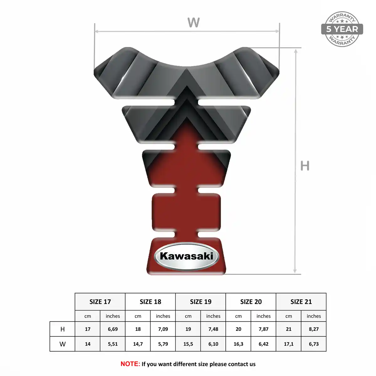 Kawasaki Tank Pads Guards Motorcycle Exclusive Series