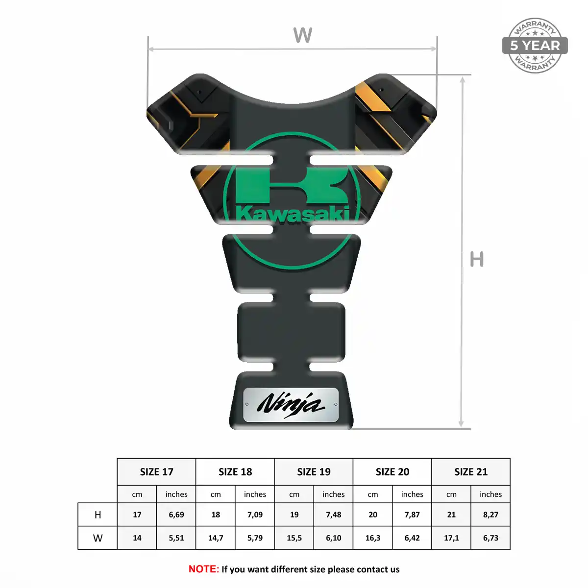 Kawasaki Tank Pads Guards Motorcycle Prestige Line