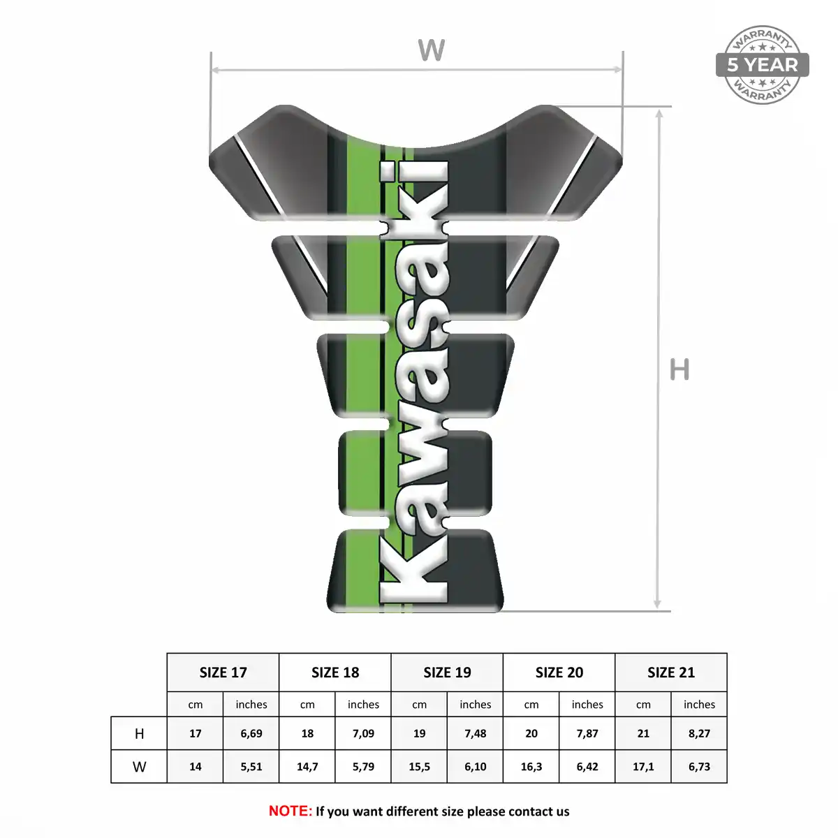 Kawasaki Tank Pads Guards Motorcycle Superior Craft