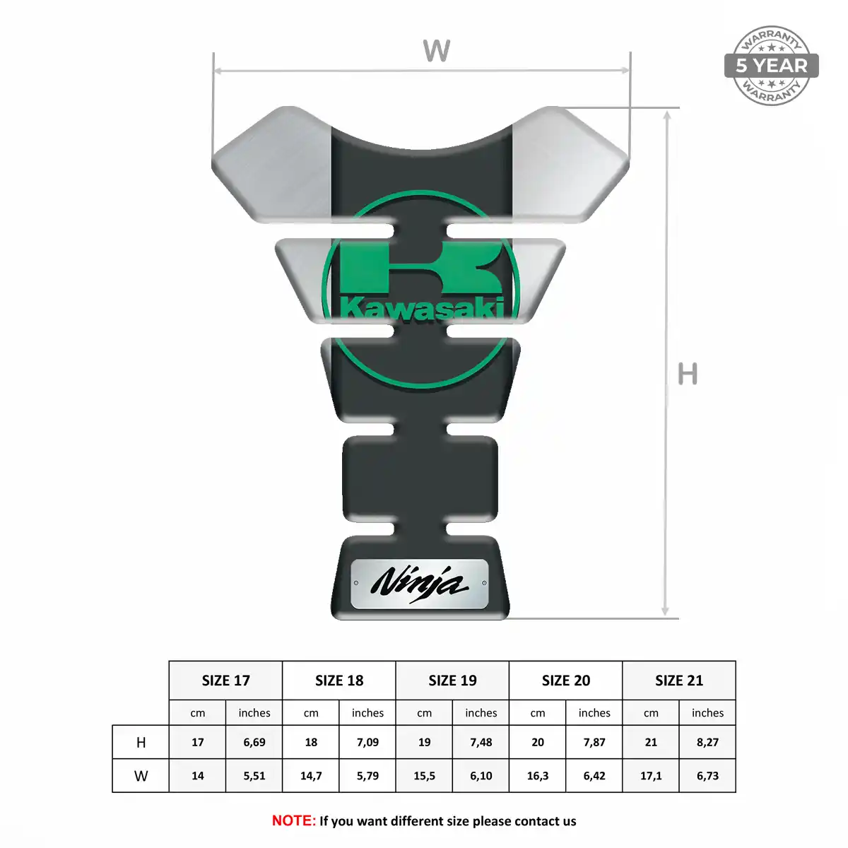 Kawasaki Tank Pads Guards Prestige Line