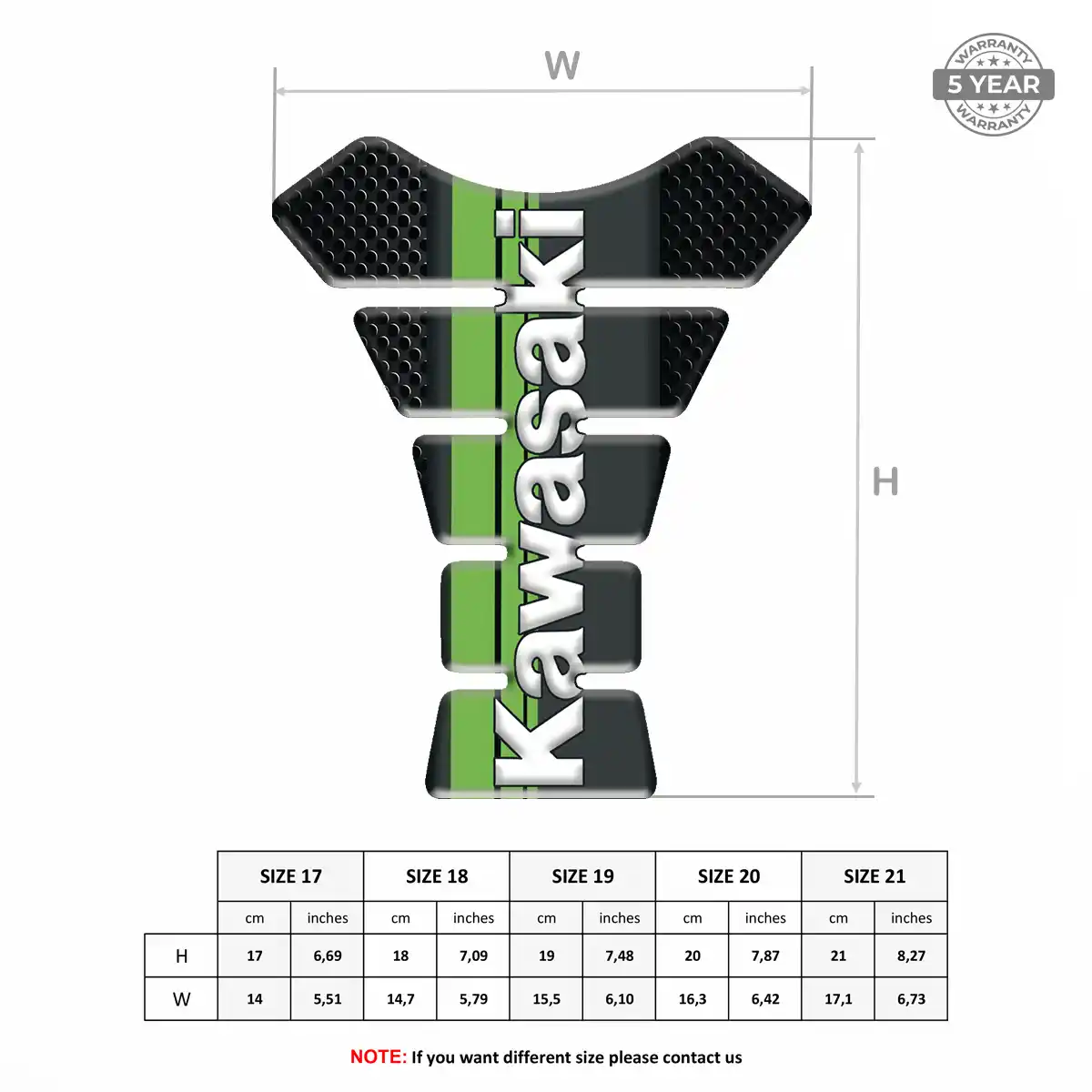 Kawasaki Tank Pads Motorbike Elite Edition