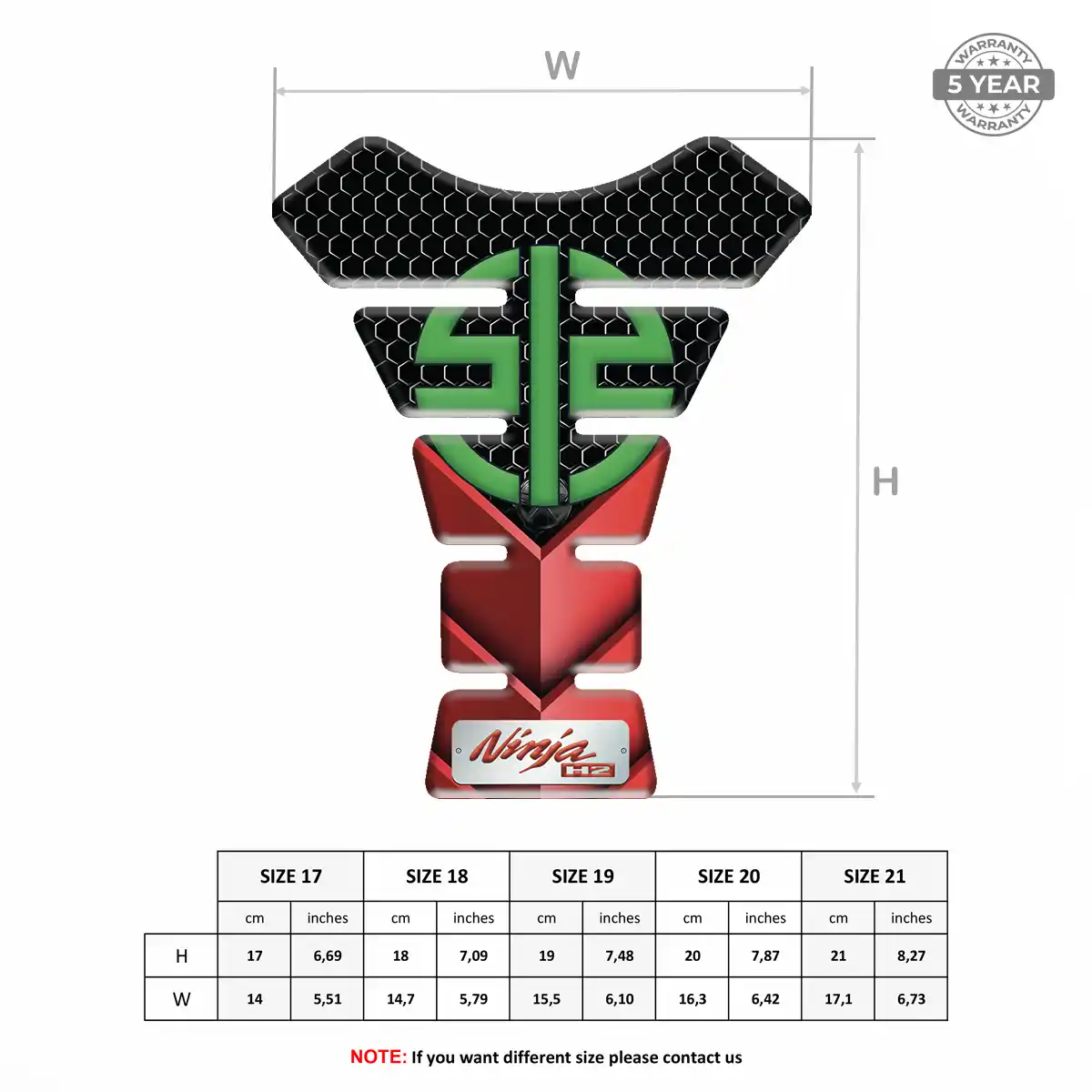 Kawasaki Tank Pads Motorbike Prestige Line