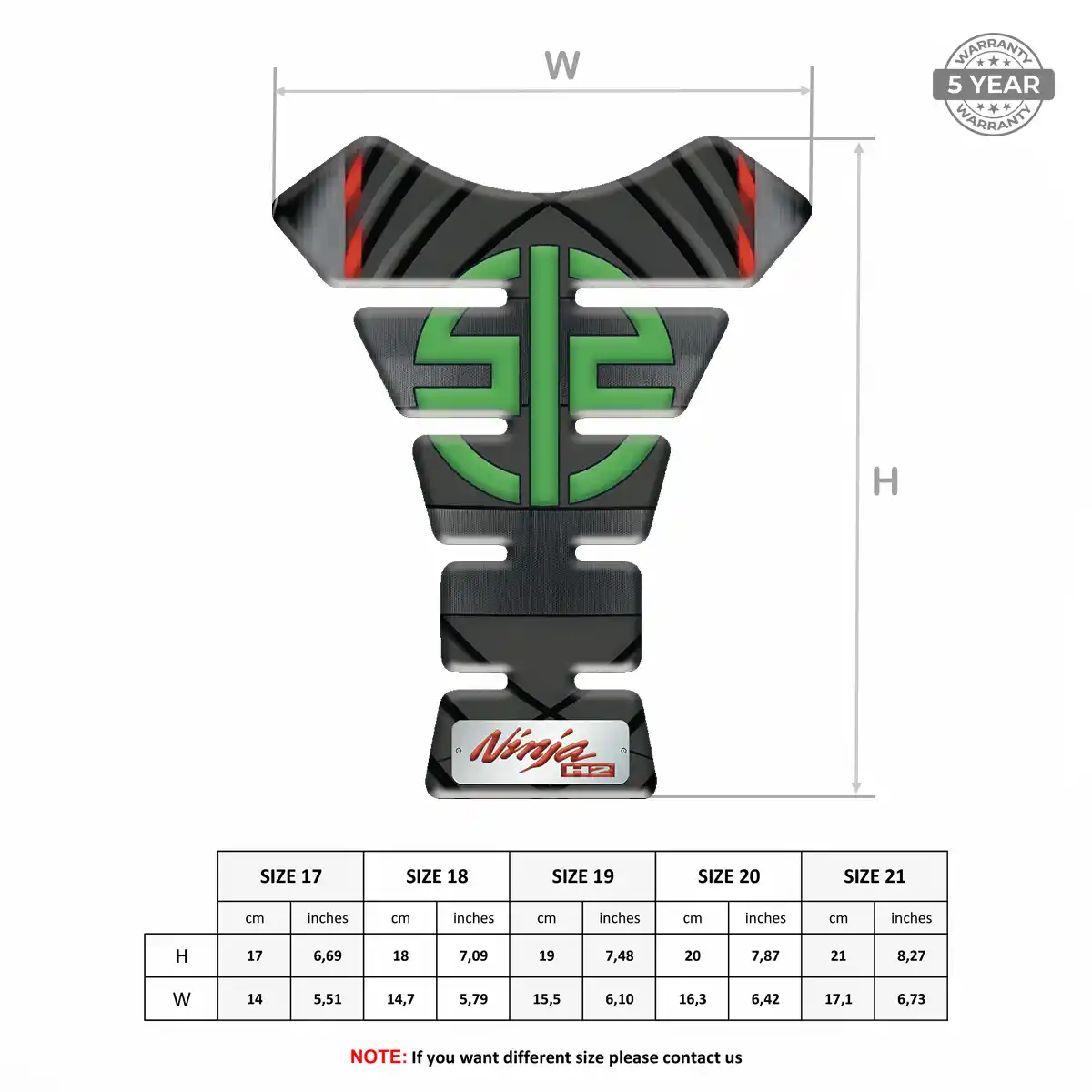 Kawasaki Tank Pads Motorbike Superior Craft