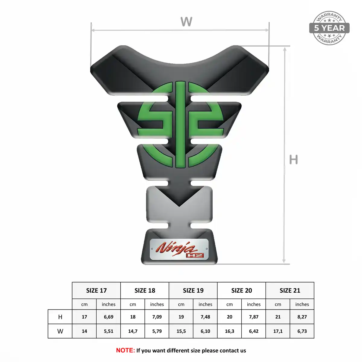 Kawasaki Tank Pads Motorcycle Deluxe Edition