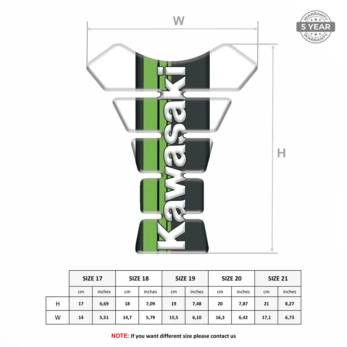 Kawasaki Tank Pads Motorcycle Prime Quality