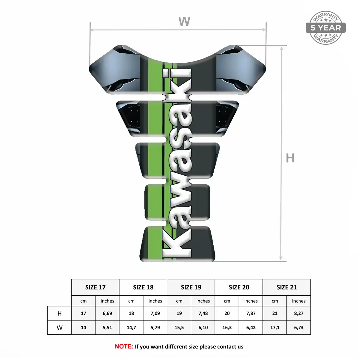 Kawasaki Tank Pads Motorcycle Superior Craft
