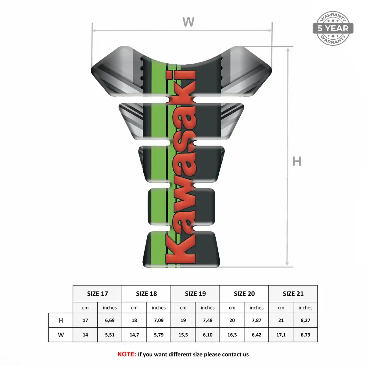 Kawasaki Tank Pads Prestige Line