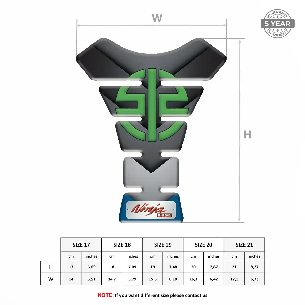 Kawasaki Tank Pads Protector Motorbike Elite Edition