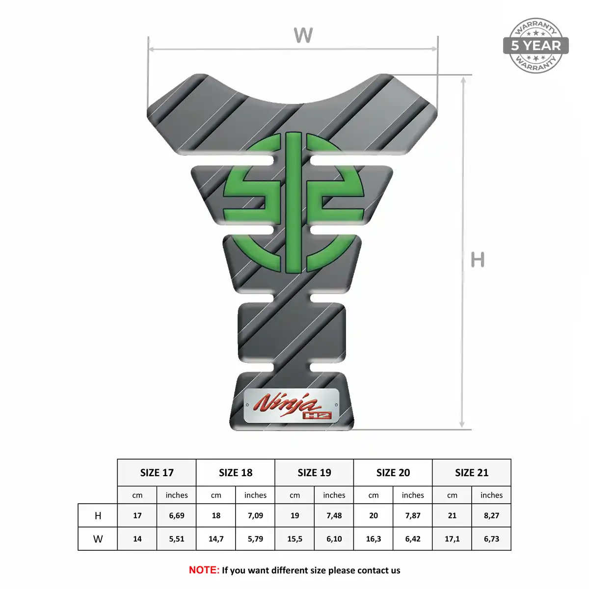 Kawasaki Tank Pads Protector Motorbike Refined Design