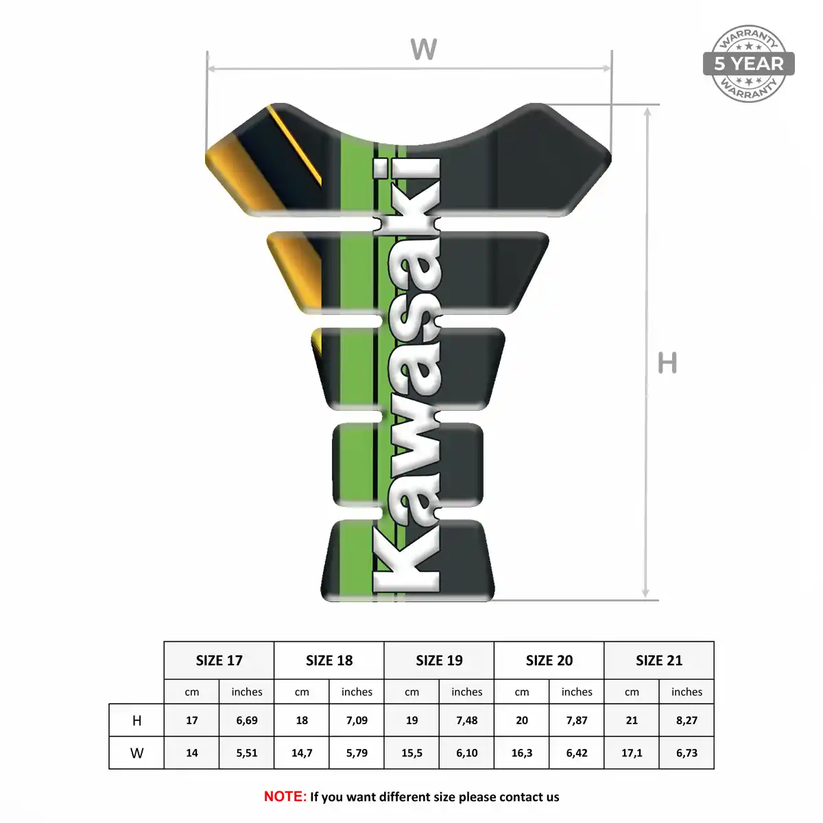 Kawasaki Tank Pads Protector Motorcycle Exclusive Series