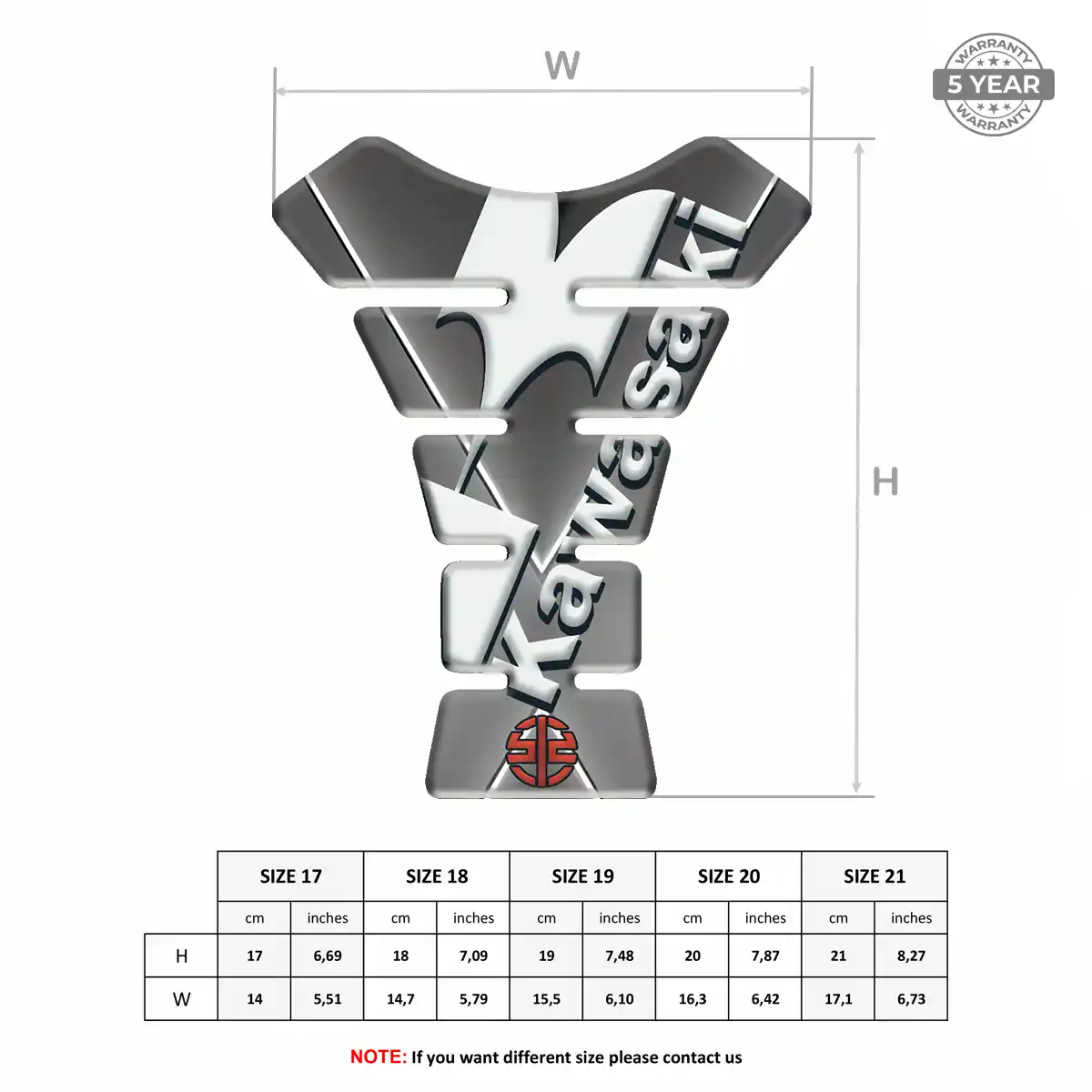 Kawasaki Tank Pads Protector Motorcycle Noble Edition