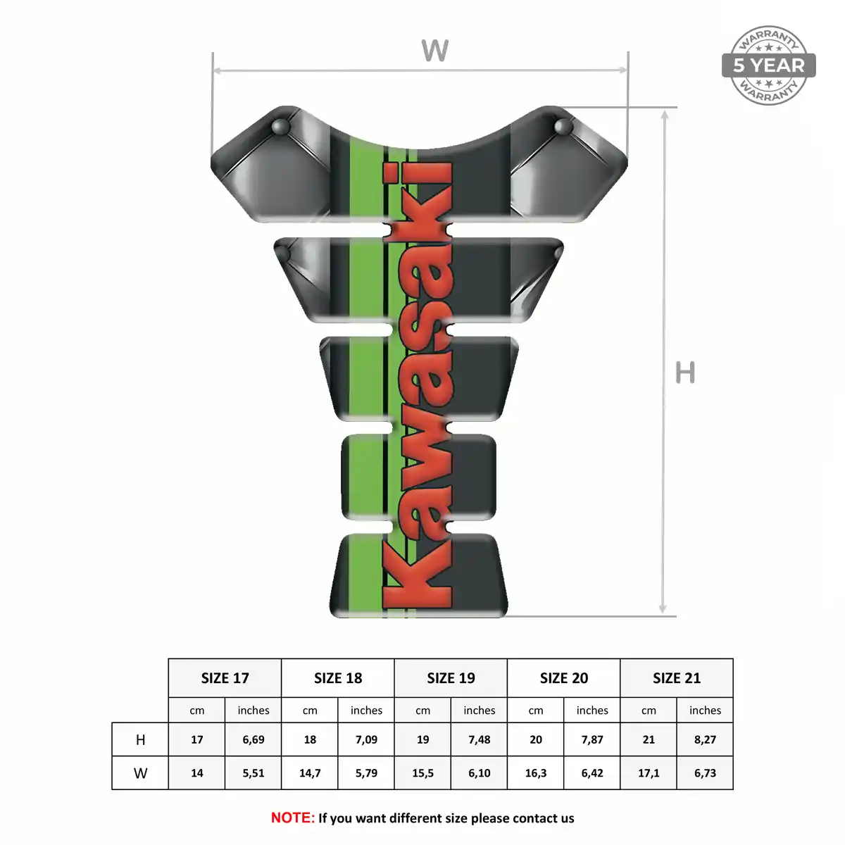 Kawasaki Tank Pads Protector Opulent Line