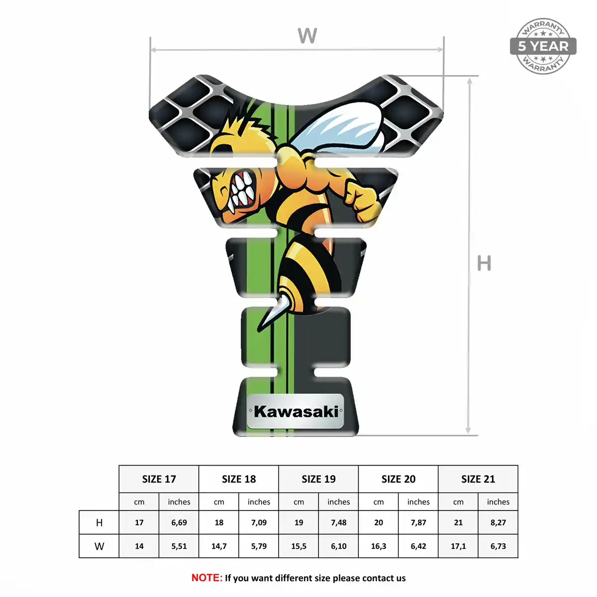 Kawasaki Tank Pads Protector Refined Design