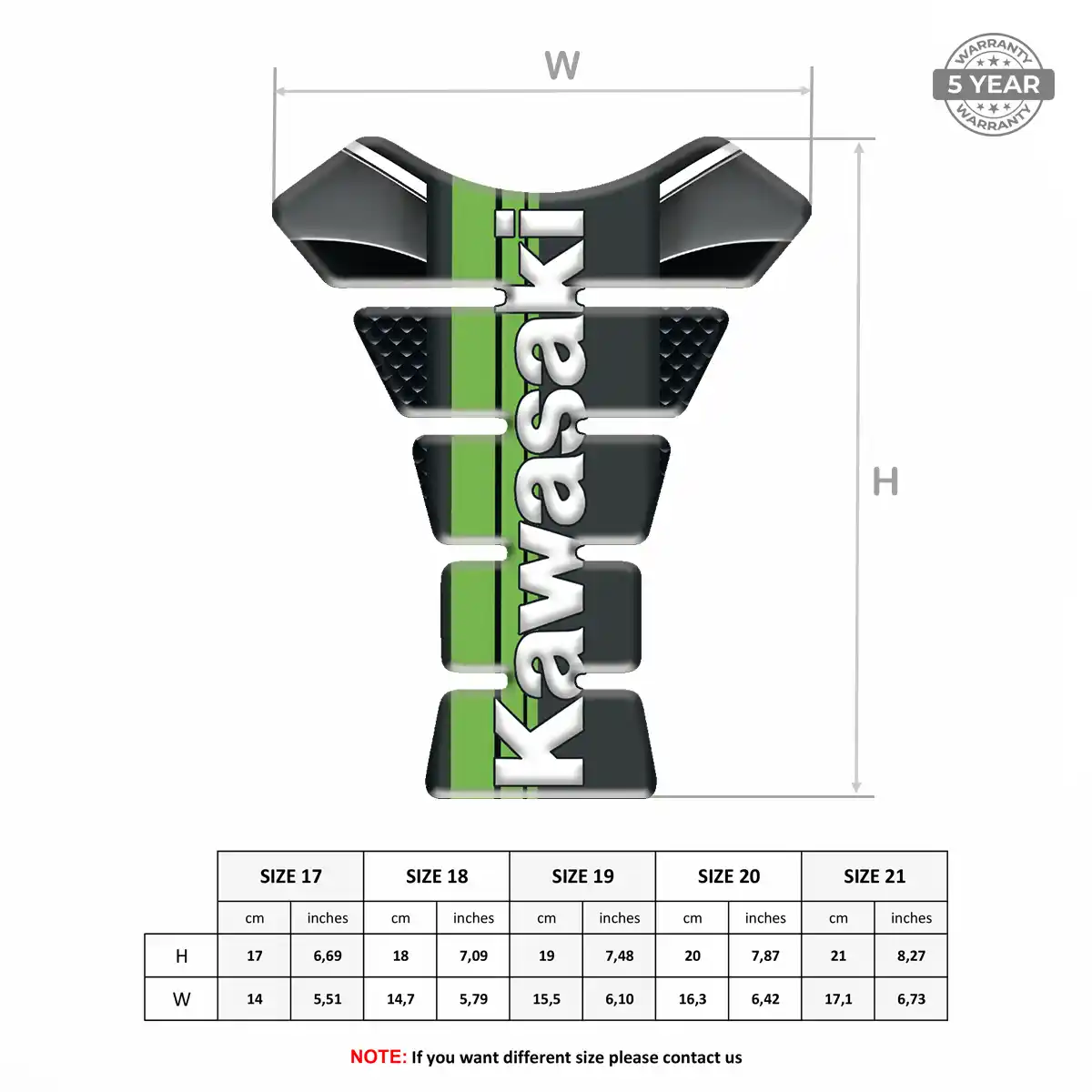 Kawasaki Tank Pads Protector Superior Craft