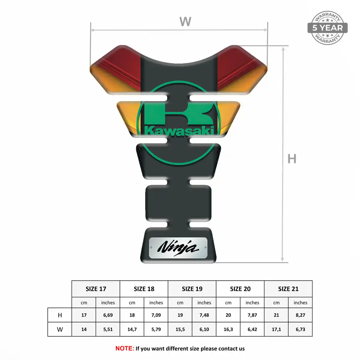 Kawasaki Tank Protector Fuse Motorbike Noble Edition