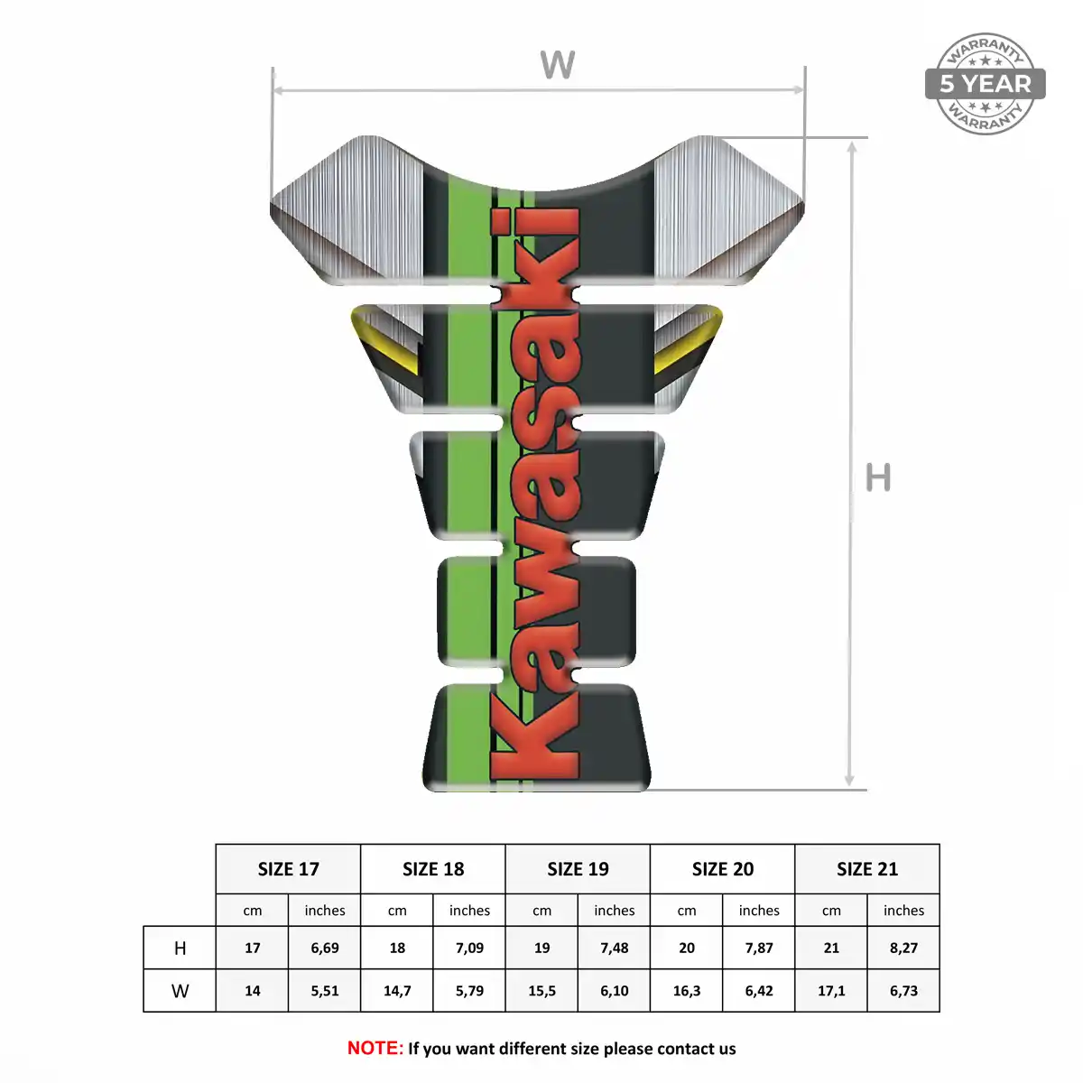 Kawasaki Tank Protector Fuse Motorbike Sleek Style