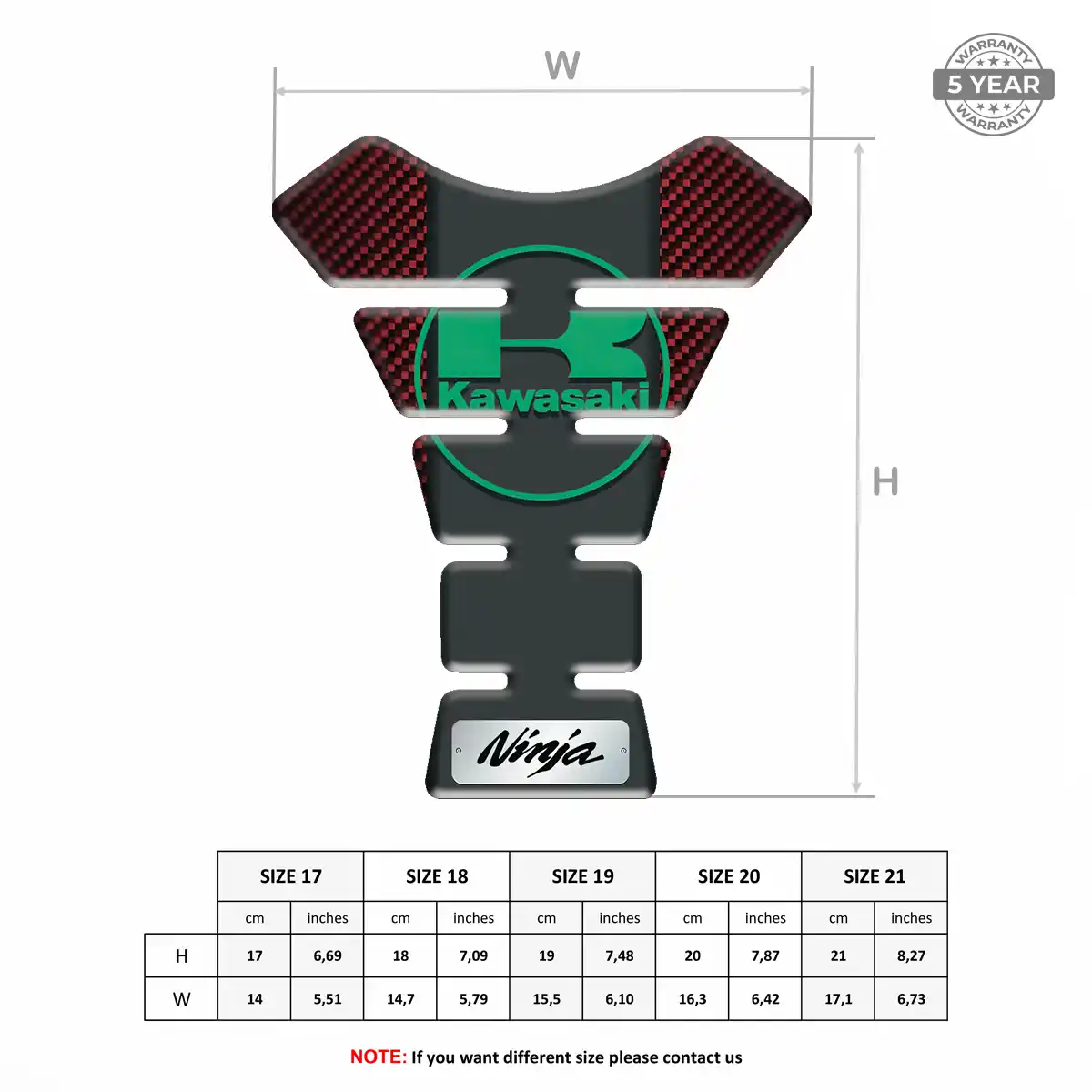 Kawasaki Tank Protector Fuse Motorcycle Deluxe Edition