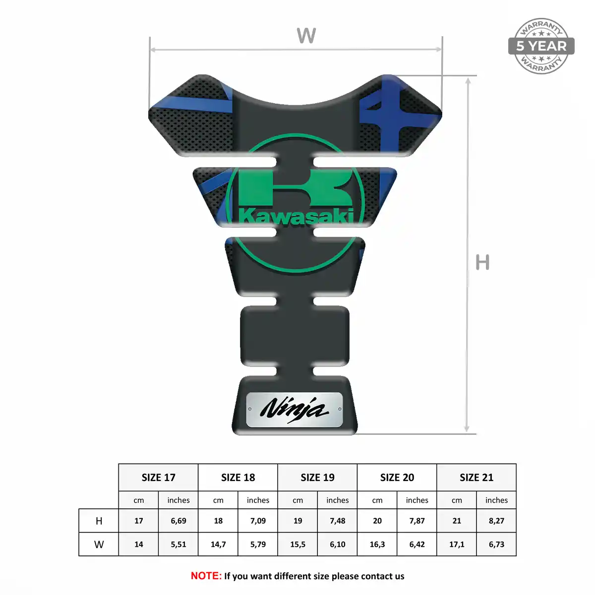 Kawasaki Tank Protector Fuse Motorcycle Exclusive Series