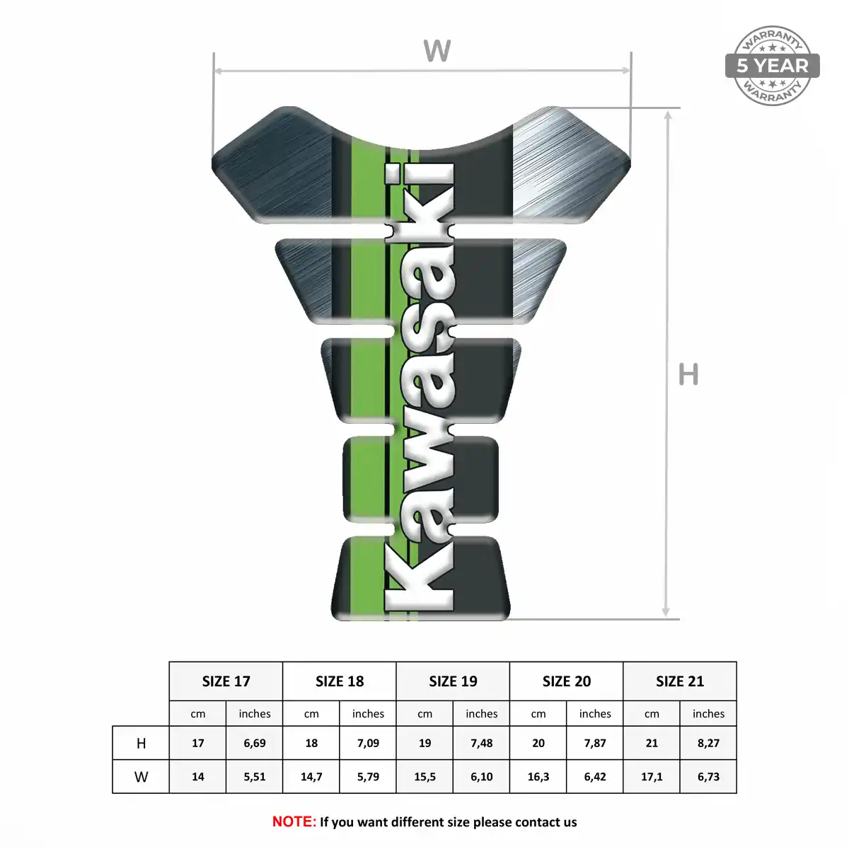 Kawasaki Tank Protector Fuse Motorcycle Prestige Line