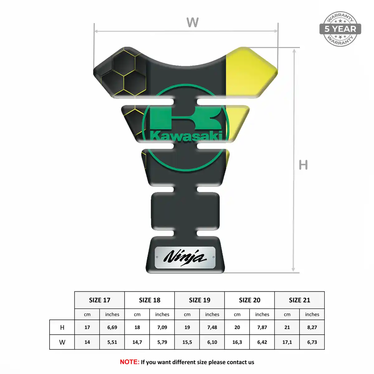 Kawasaki Tank Protector Guard Motorbike Exclusive Series