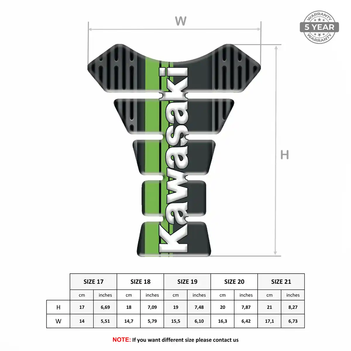 Kawasaki Tank Protector Guard Motorbike Signature Grade