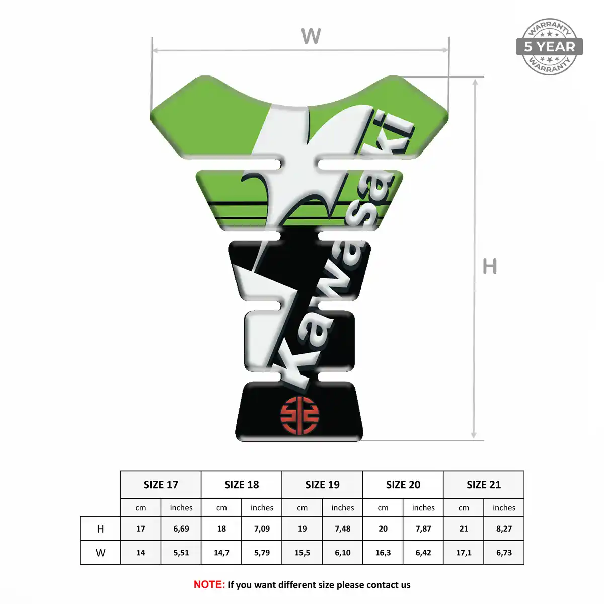 Kawasaki Tank Protector Guard Motorcycle Exclusive Series