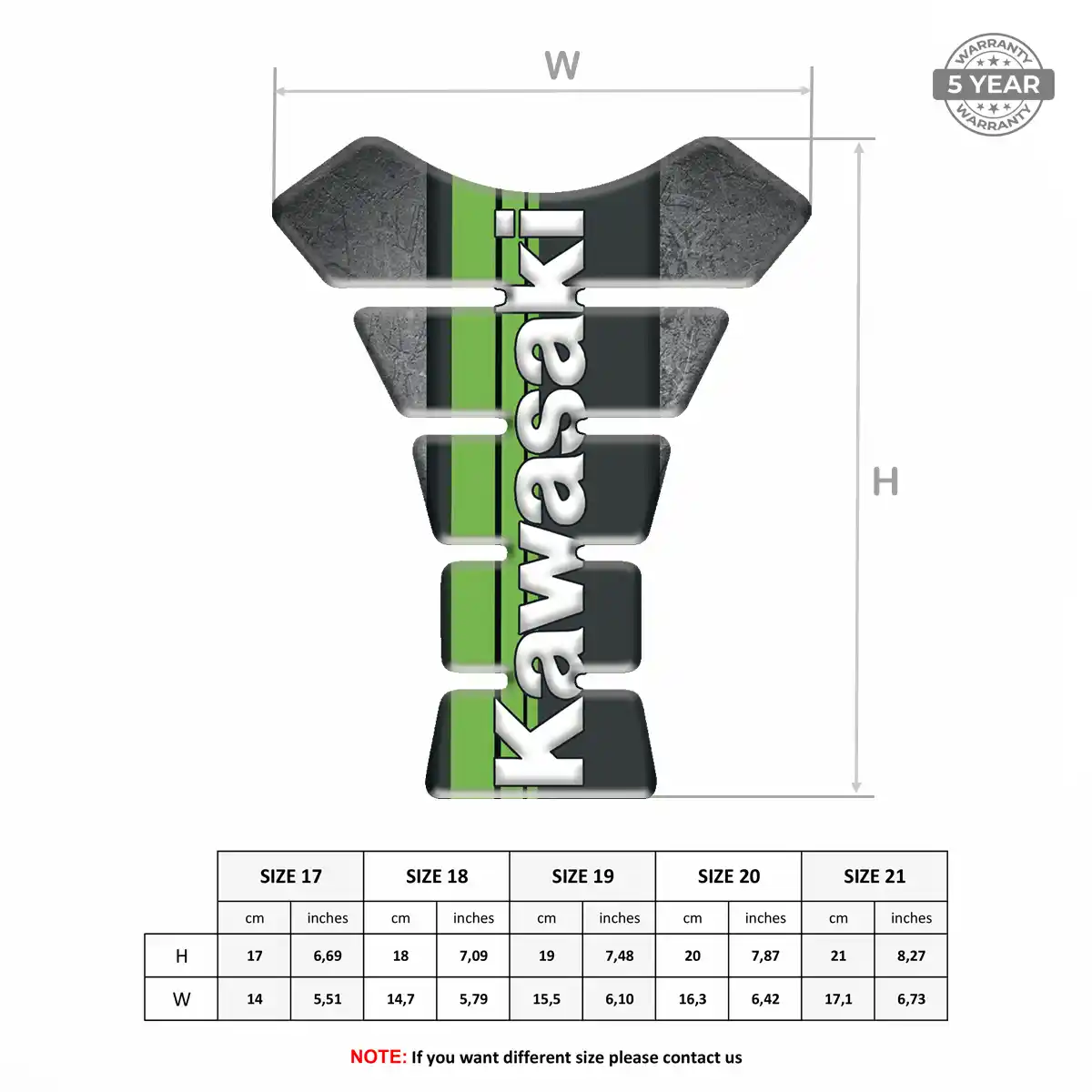 Kawasaki Tank Protector Guard Motorcycle Prestige Line