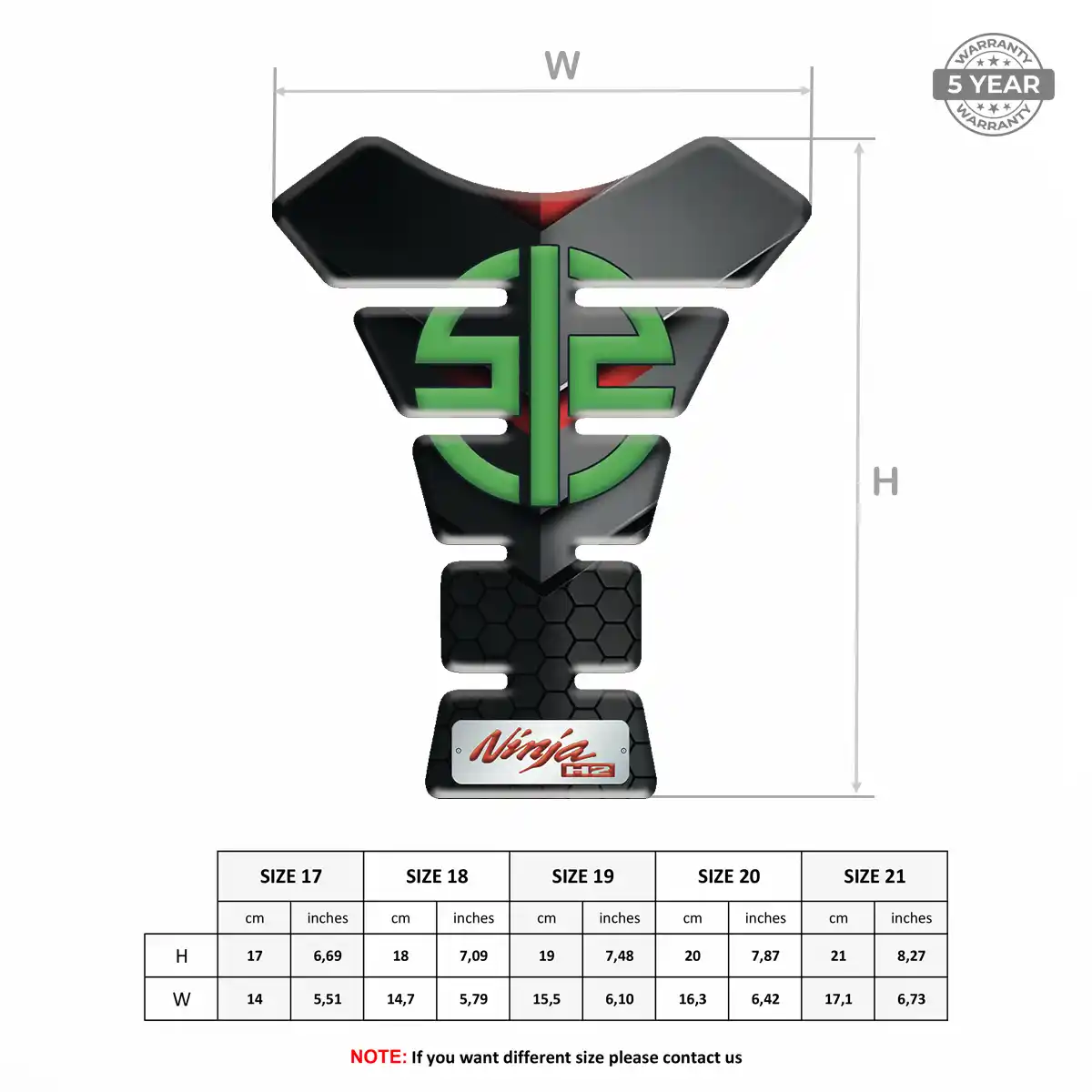 Kawasaki Tank Protector Guard Opulent Line
